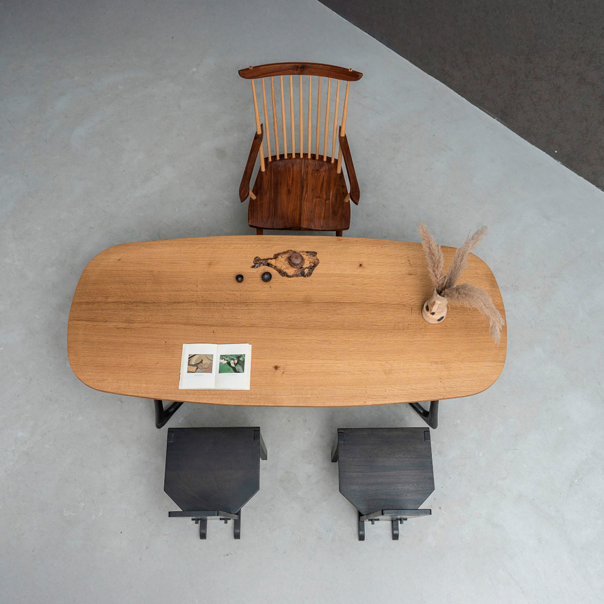 【手付金】Ever Wood レッドオーク製大判テーブルトップ