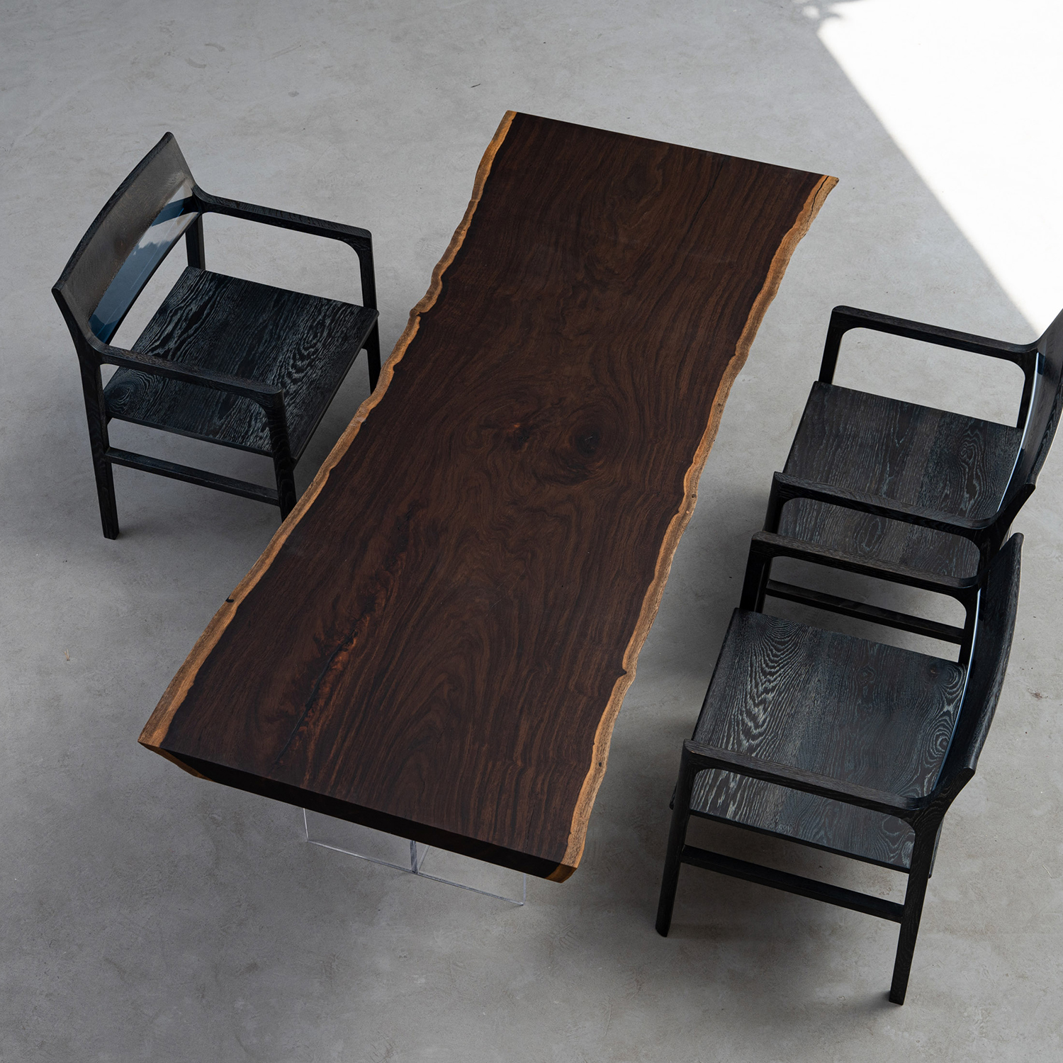 【手付金】Ever Wood コクタン製一枚板テーブルトップ