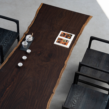 【手付金】Ever Wood コクタン製一枚板テーブルトップ