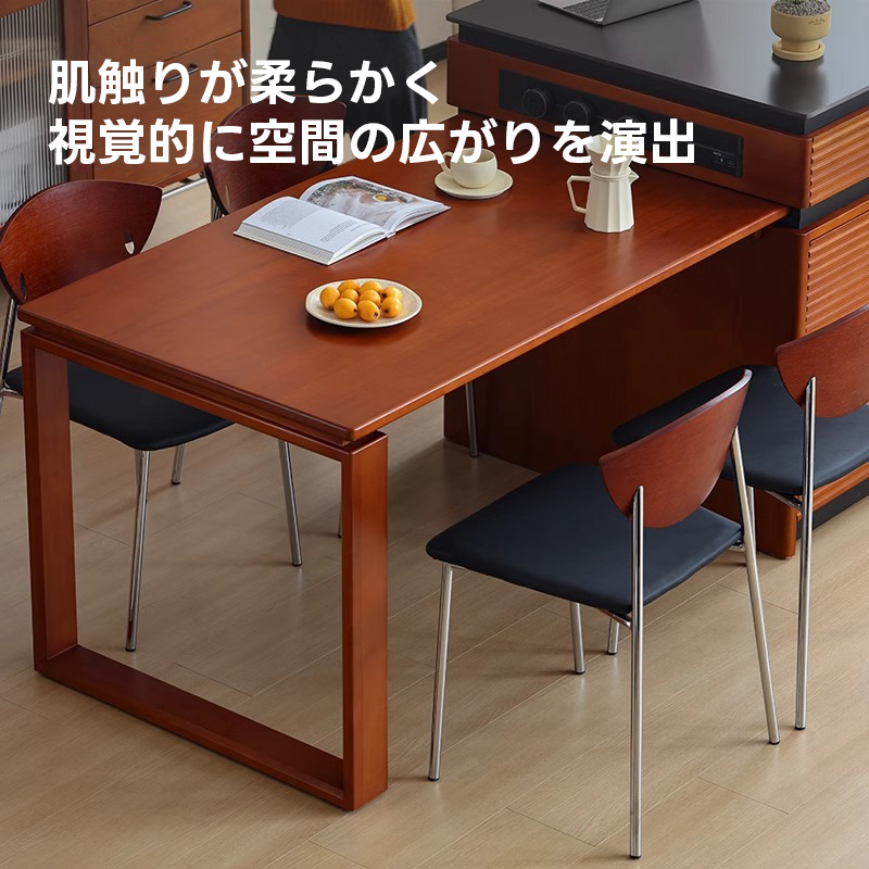 ツゲ材 異素材デザインダイニングチェア