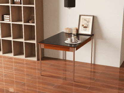 ツゲ材 伸縮式スレートダイニングテーブル