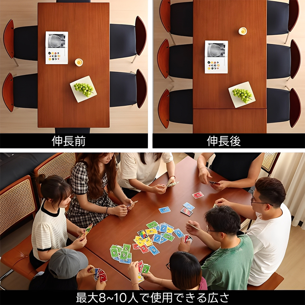 Woody Prime Vintage Box 伸縮式ダイニングテーブル【高級天然ツゲ材】