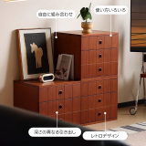 ツゲ材 クラシックデザイン多段収納キャビネット