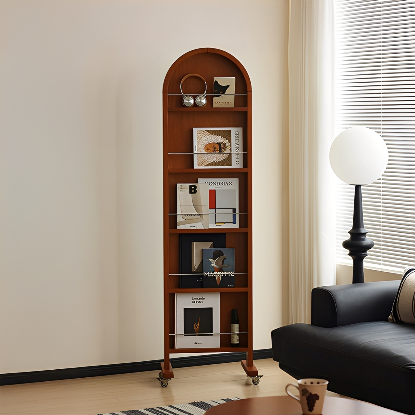 装飾的な角の置物 ツゲ材 2WAY仕様姿見＆ブックシェルフ – CAGUUU