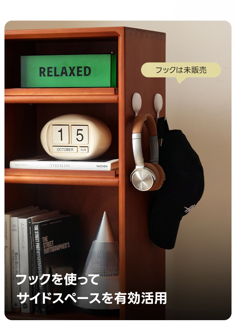 Woody Prime Vintage Box 360°回転式鏡付き収納ラック【高級天然ツゲ材