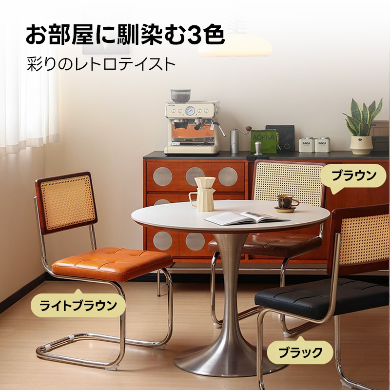 モダン風ラタンミックスチェア