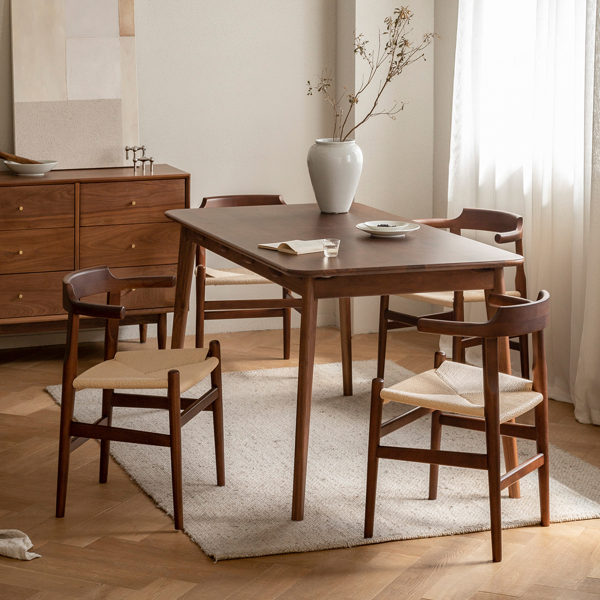 Woody Prime Walnut ウォールナット材 ダイニングテーブル