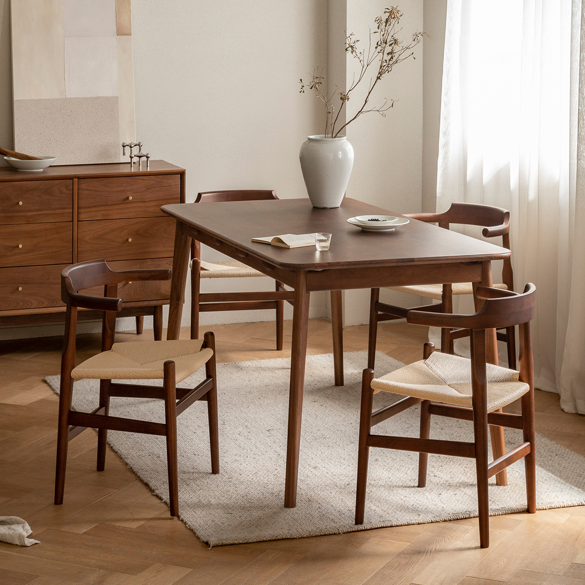 Woody Prime Walnut ウォールナット材 ダイニングテーブル