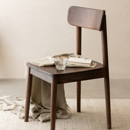 Woody Prime Walnut ウォールナット材 クラシックウッドダイニングチェア