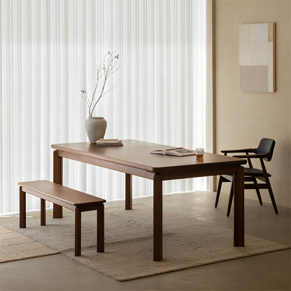 Woody Prime Walnut ウォールナット材 クラシック木製ベンチ