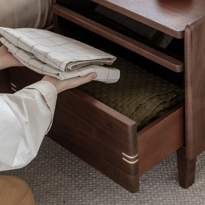 Woody Prime Walnut ウォールナット材 天然木コンパクトナイトテーブル