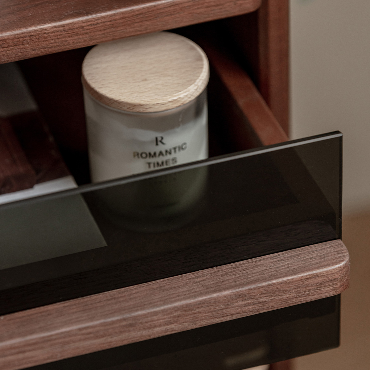 Woody Prime Walnut ウォールナット材 天然木コンパクトナイトテーブル