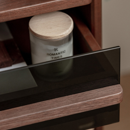 Woody Prime Walnut ウォールナット材 天然木コンパクトナイトテーブル