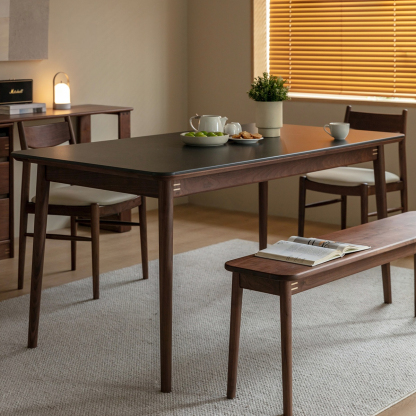 Woody Prime Walnut ウォールナット材 一枚セラミック天板ダイニングテーブル