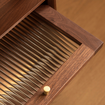 Woody Prime Walnut ウォールナット材 天然木収納サイドラック