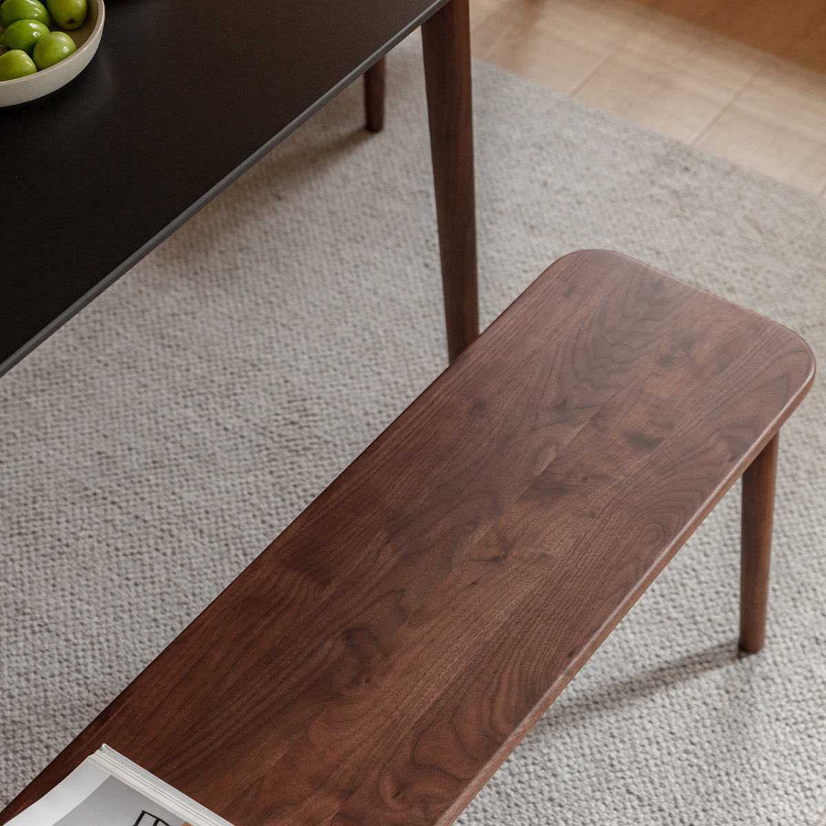 Woody Prime Walnut ウォールナット材 ダイニングベンチ – CAGUUU