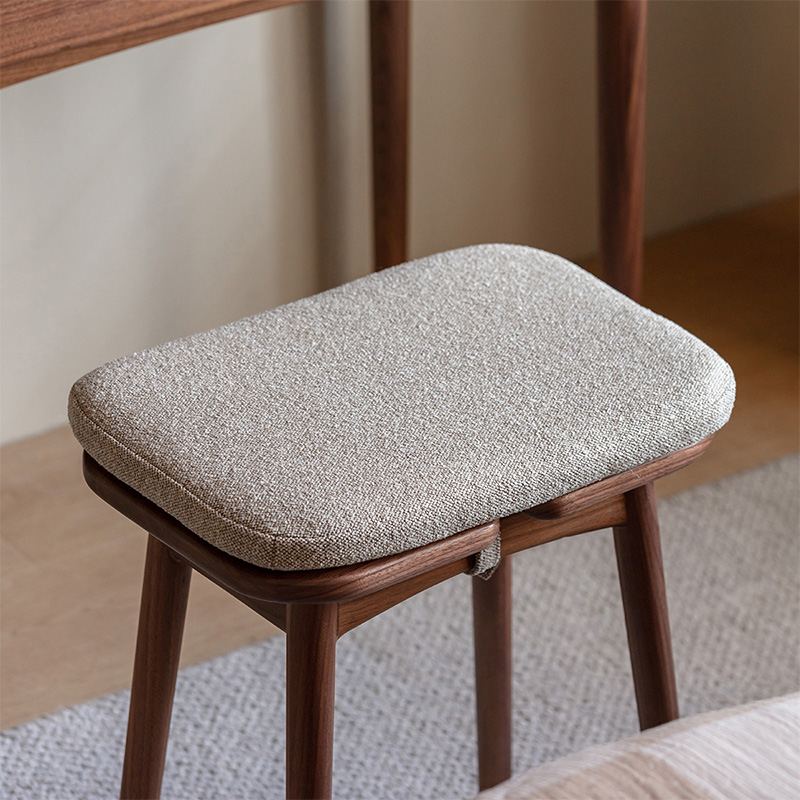 Woody Prime Walnut ウォールナット材 レトロドレッサースツール