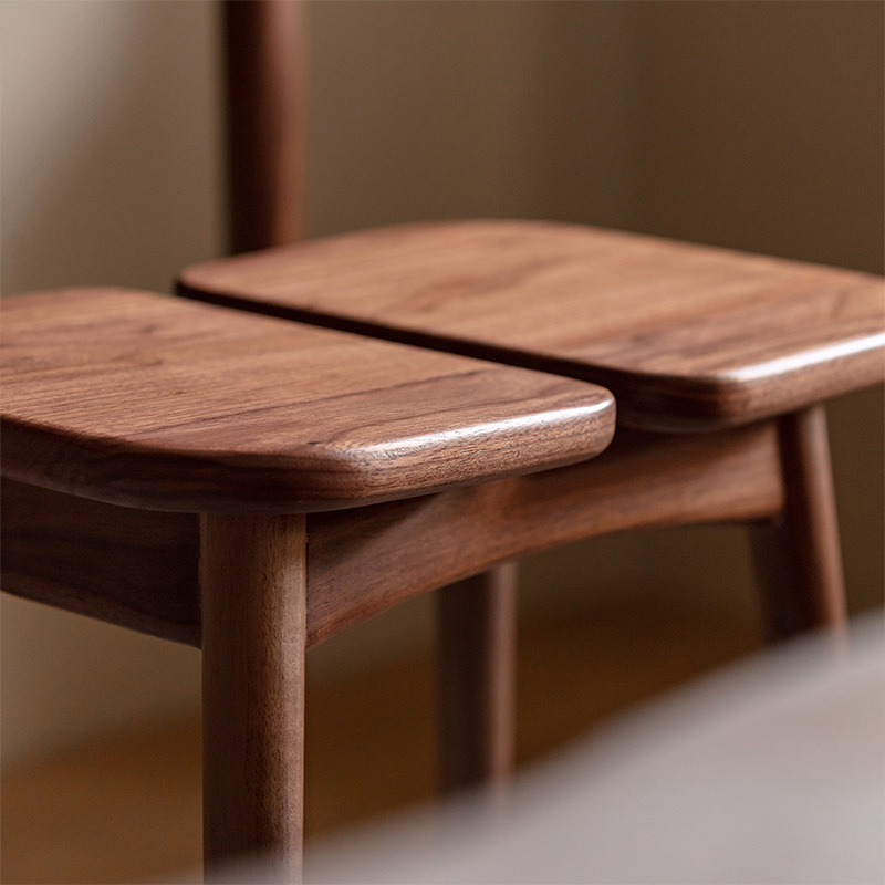 Woody Prime Walnut ウォールナット材 レトロドレッサースツール