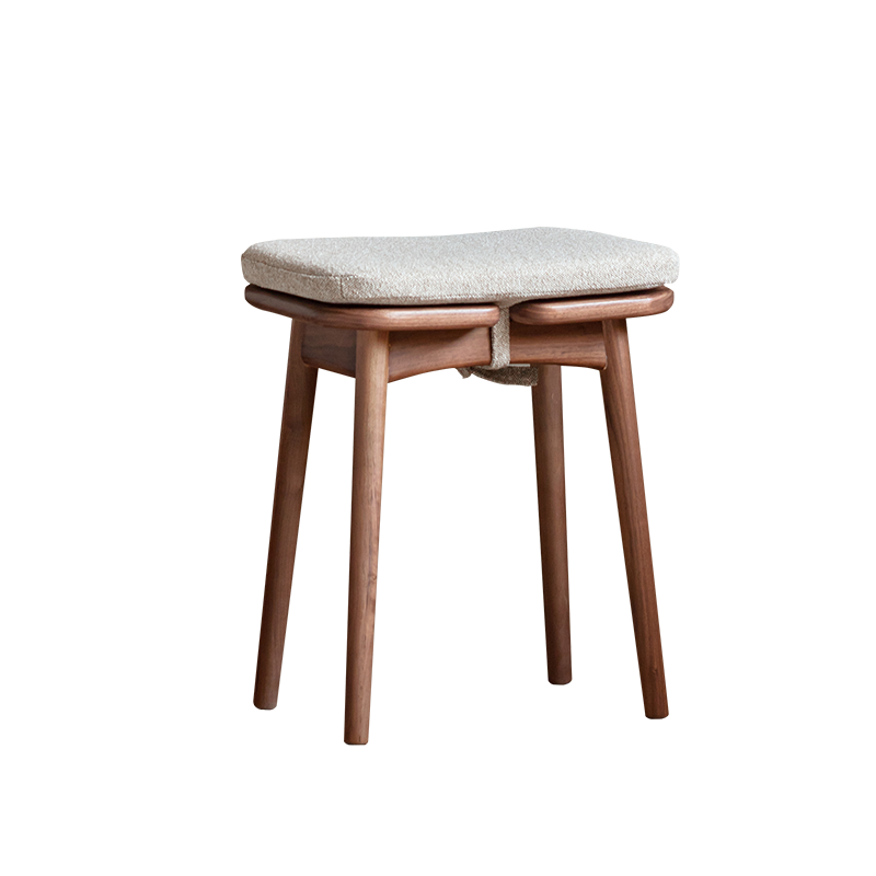 Woody Prime Walnut ウォールナット材 レトロドレッサースツール