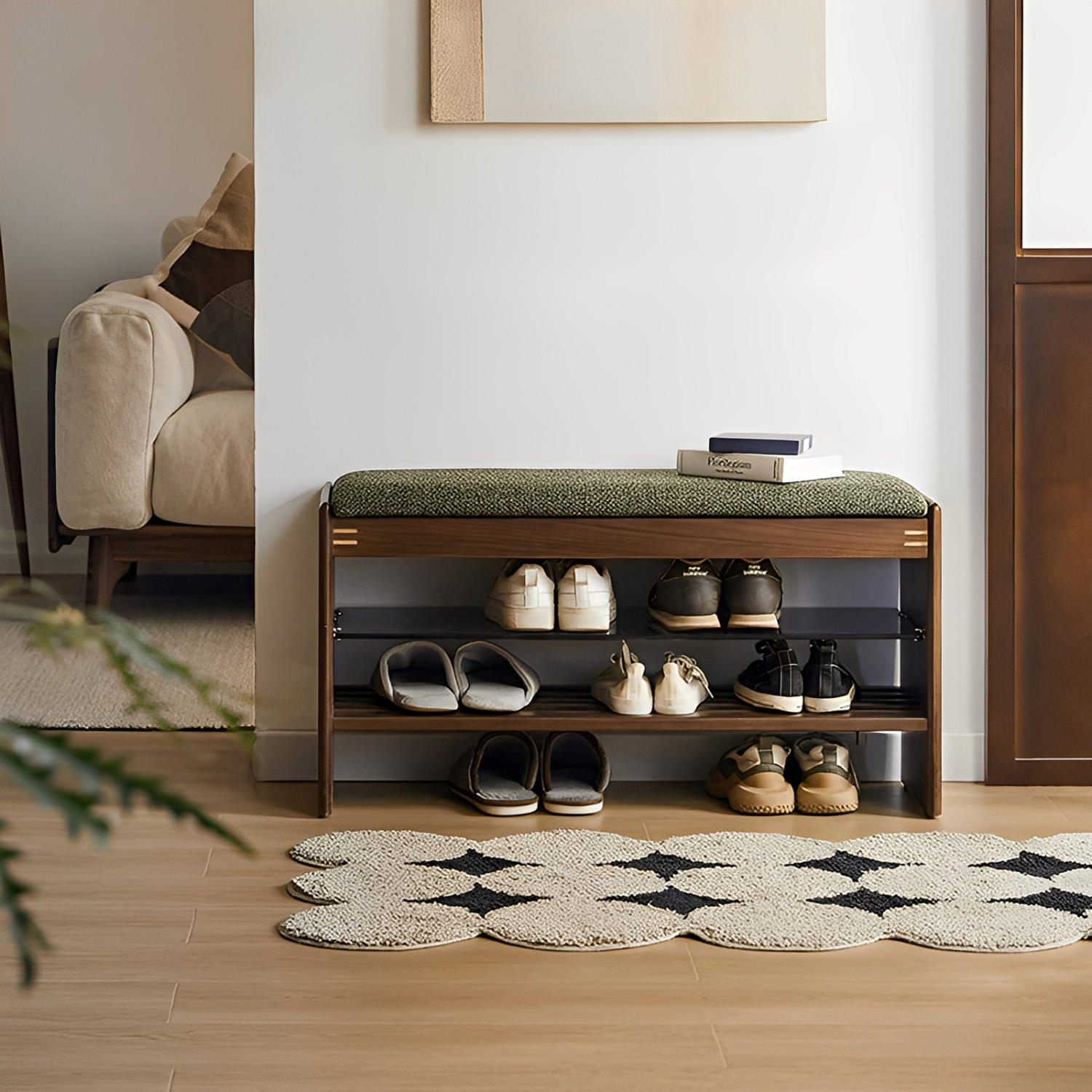 Woody Prime Walnut ウォールナット材 天然木玄関シューズラック – CAGUUU