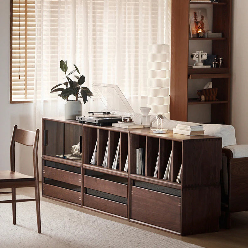 Woody Prime Walnut ウォールナット材 天然木組み合わせキャビネット