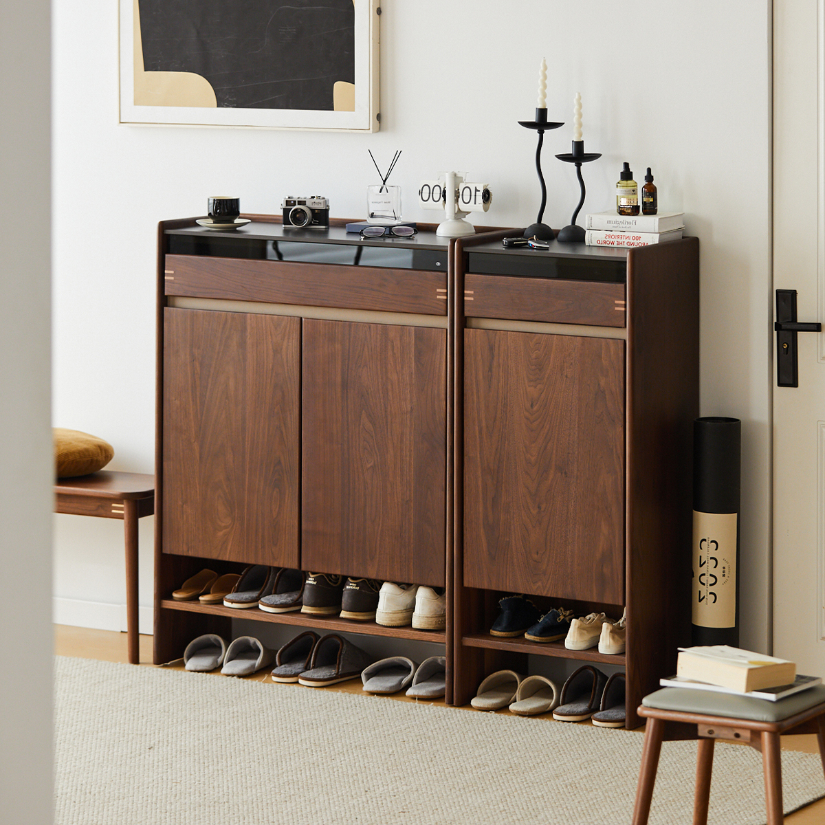 Woody Prime Walnut ウォールナット材 天然木組み合わせシューズ