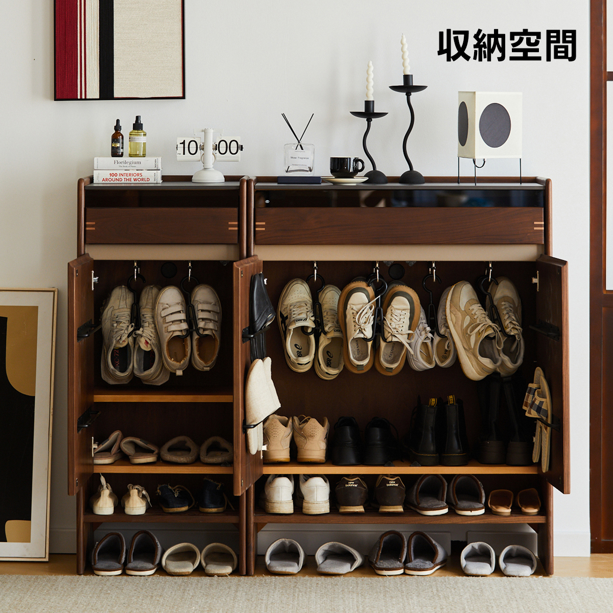 Woody Prime Walnut ウォールナット材 天然木組み合わせシューズ