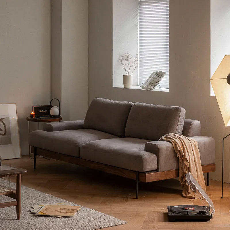 Woody Prime Walnut ウォールナット材 木製フレームファブリックソファ【カスタマイズ可】