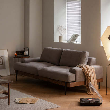 Woody Prime Walnut ウォールナット材 木製フレームファブリックソファ Woody Prime Walnut ウォールナット材 木製フレームファブリックソファ