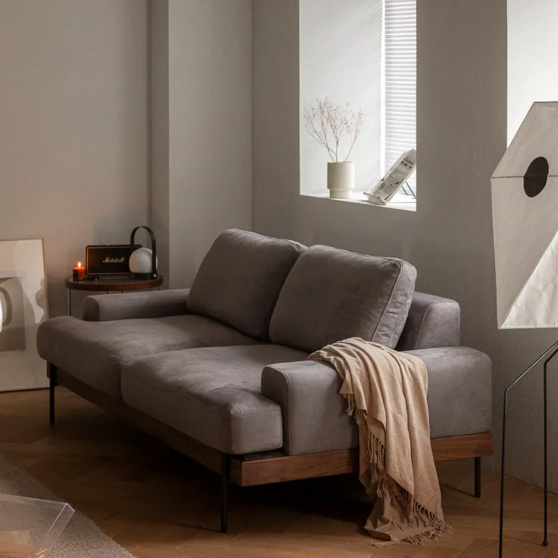 Woody Prime Walnut ウォールナット材 木製フレームファブリックソファ【カスタマイズ可】