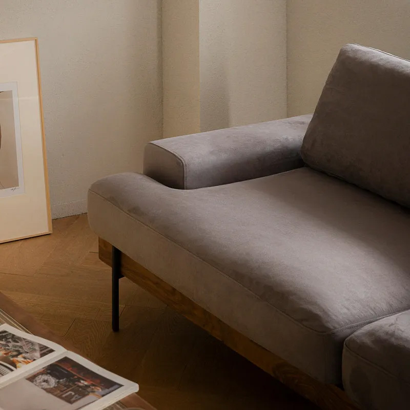 Woody Prime Walnut ウォールナット材 木製フレームファブリックソファ【カスタマイズ可】