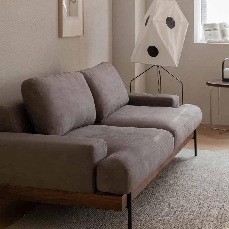 Woody Prime Walnut ウォールナット材 木製フレームファブリックソファ【カスタマイズ可】