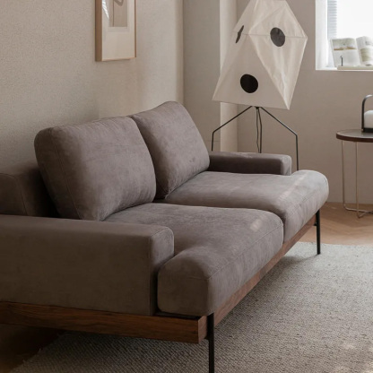 Woody Prime Walnut ウォールナット材 木製フレームファブリックソファ【カスタマイズ可】