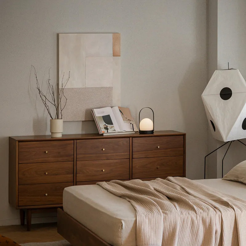 Woody Prime Walnut ウォールナット材 北欧風木製9マスキャビネット