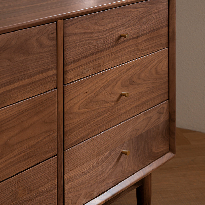 Woody Prime Walnut ウォールナット材 北欧風木製9マスキャビネット