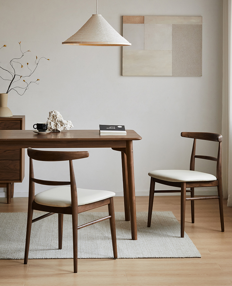 Woody Prime Walnut ウォールナット材 北欧風木製ダイニングチェア