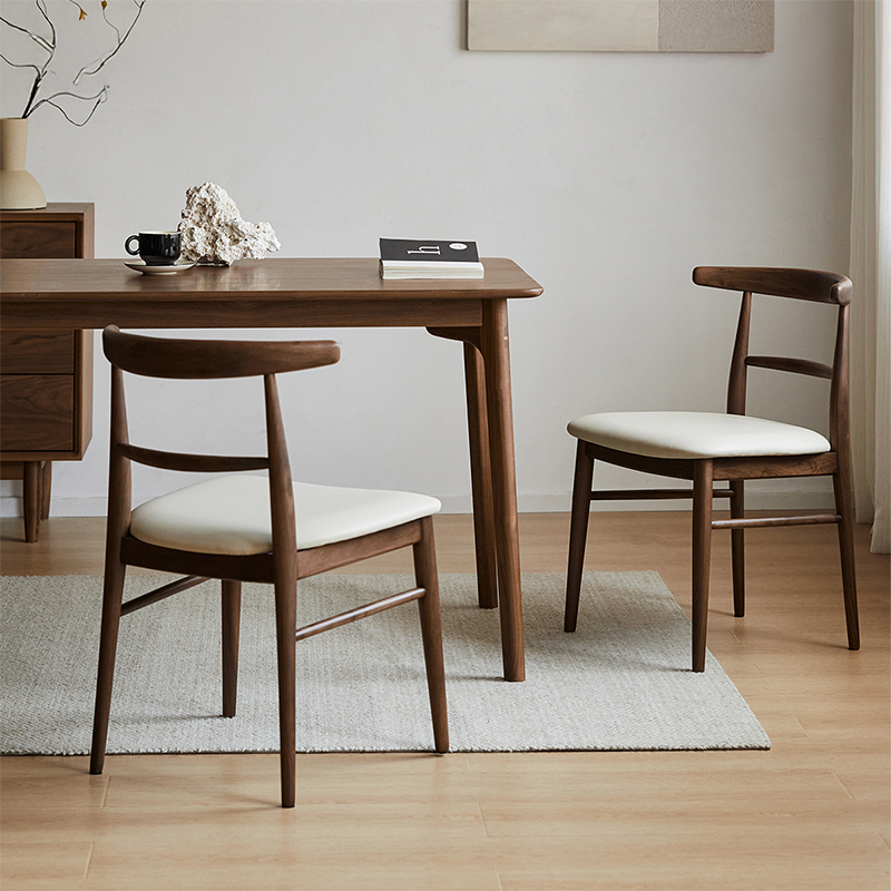 Woody Prime Walnut ウォールナット材 北欧風木製ダイニングチェア