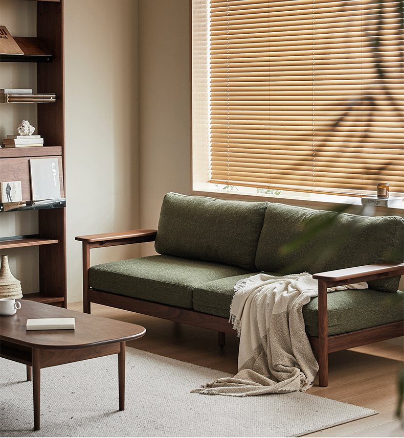 KEYUCA 木製ソファー Woody Prime Walnut ウォールナット材 ヴィンテージ風木製ソファ