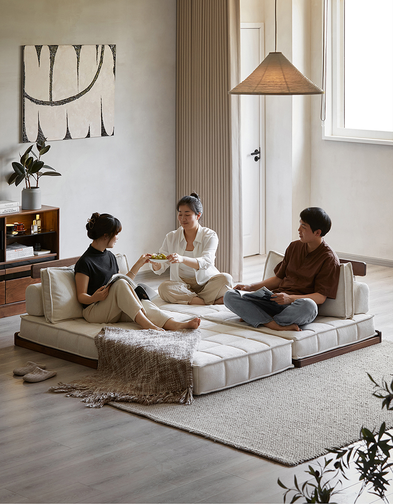 Woody Prime Walnut 多機能フロアソファ | アメリカ北部の高品質木材が