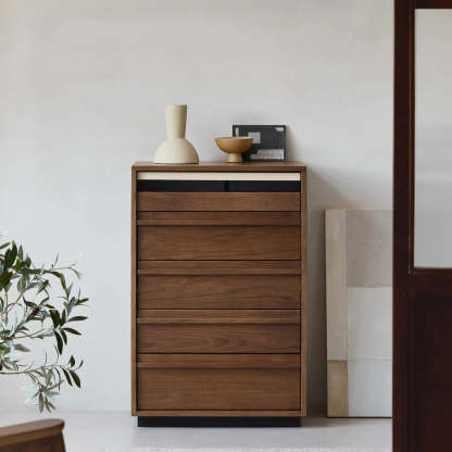 Woody Prime Walnut ウォールナット材 シンプルレトロチェスト | 高級