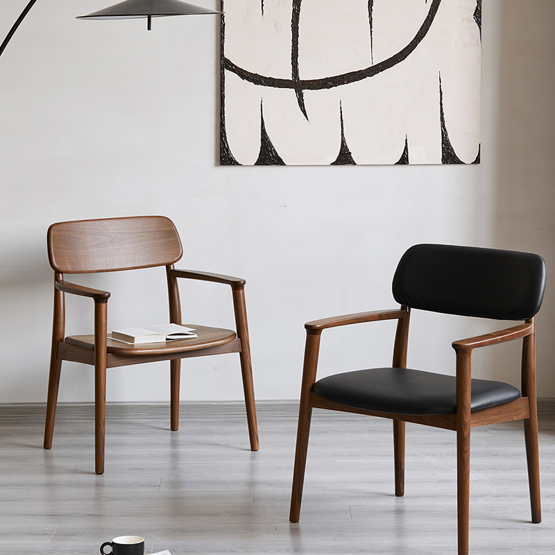 Woody Prime Walnut ウォールナット材 北欧風木製アームチェア