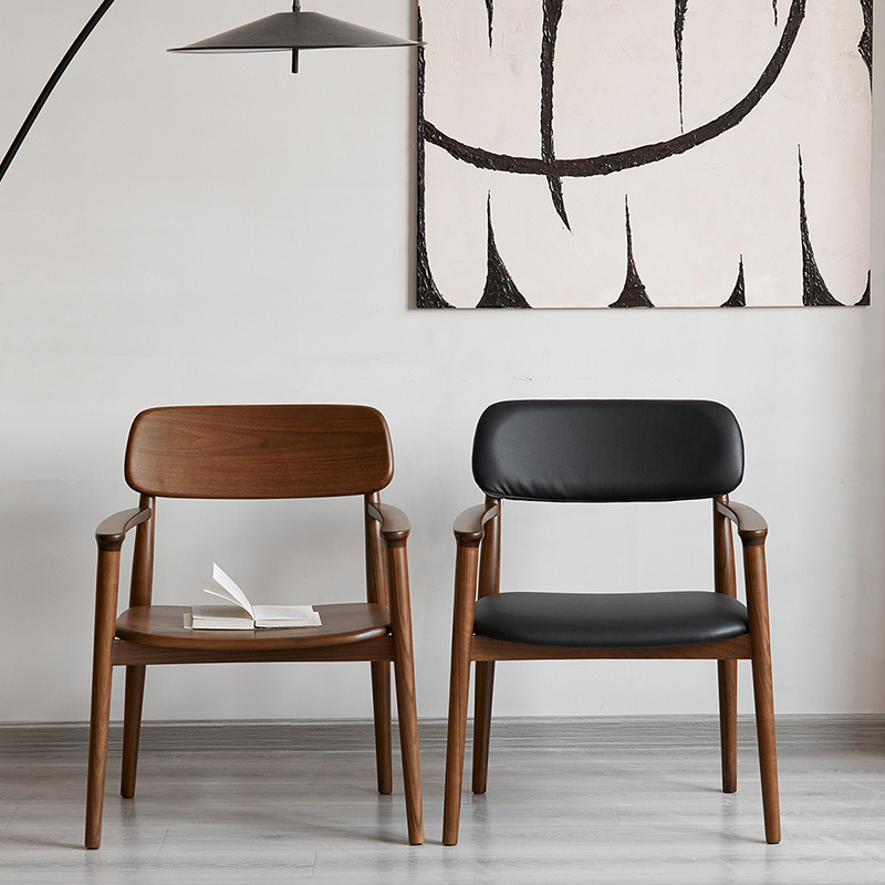 Woody Prime Walnut ウォールナット材 北欧風木製アームチェア