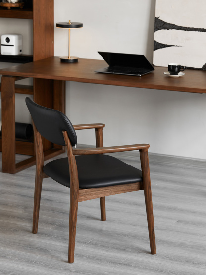 Woody Prime Walnut ウォールナット材 北欧風木製アームチェア