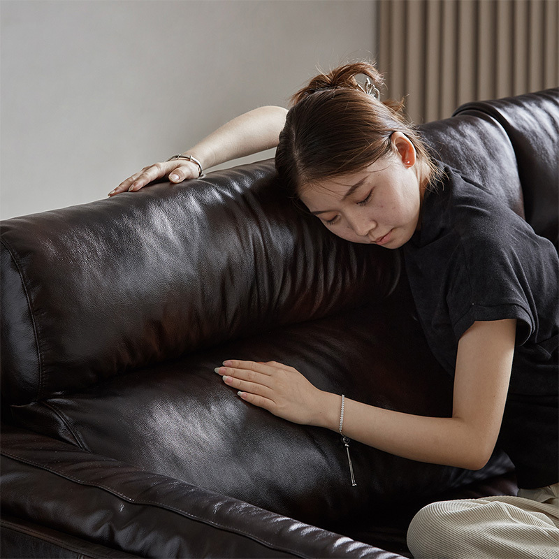 Woody Prime Walnut 牛本革リビングソファ【カスタマイズ可】