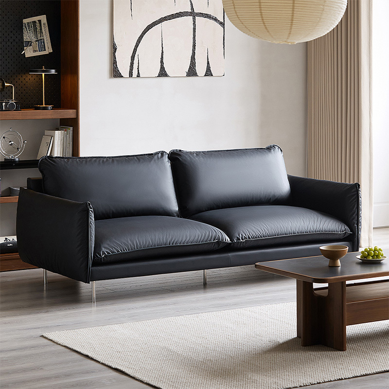 Woody Prime Walnut フェイクレザーリビングソファ【カスタマイズ可】