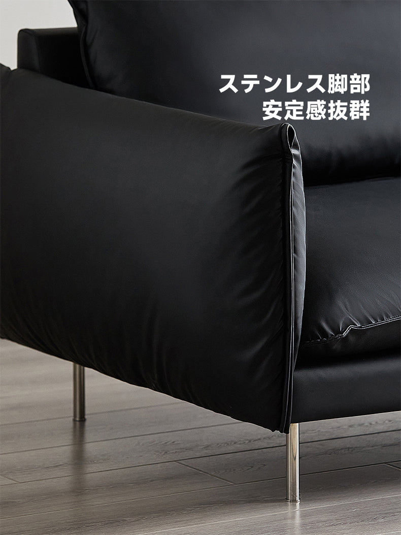フェイクレザーリビングソファ