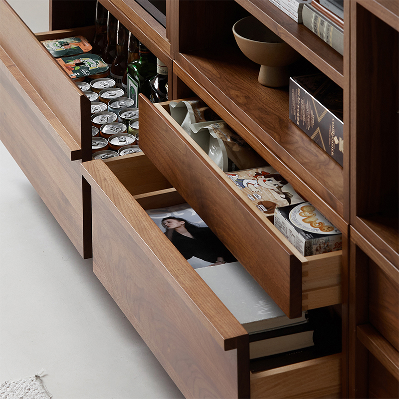 Woody Prime Walnut ウォールナット材 ユニット式木製キャビネット