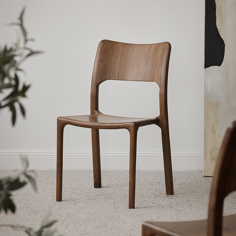 Woody Prime Walnut ウォールナット材 北欧風木製チェア
