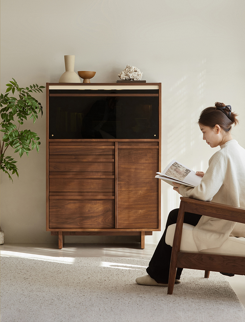 Woody Prime Walnut ウォールナット材 フラップ式ディスプレイ
