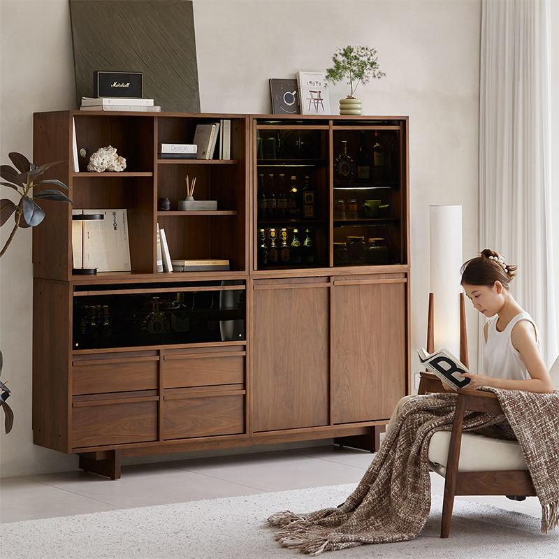 NOCE（ノーチェ） ウォールナット材 チェストキャビネット 売れ筋 送料